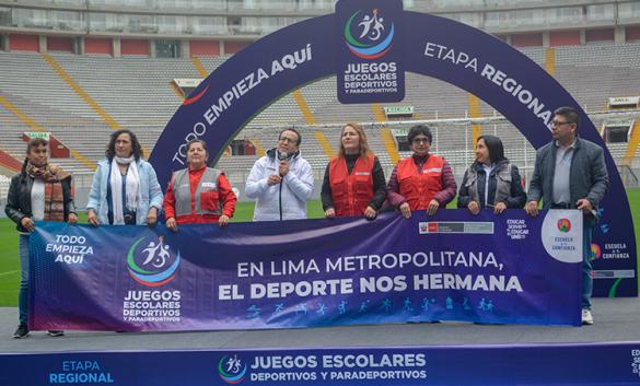 Las 7 UGEL de LIMA inauguran la Etapa Regional de los JEDPA 2024 en el Estadio Nacional